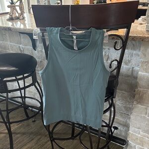 Athleta Light Green Muscle Tee/Tank Top